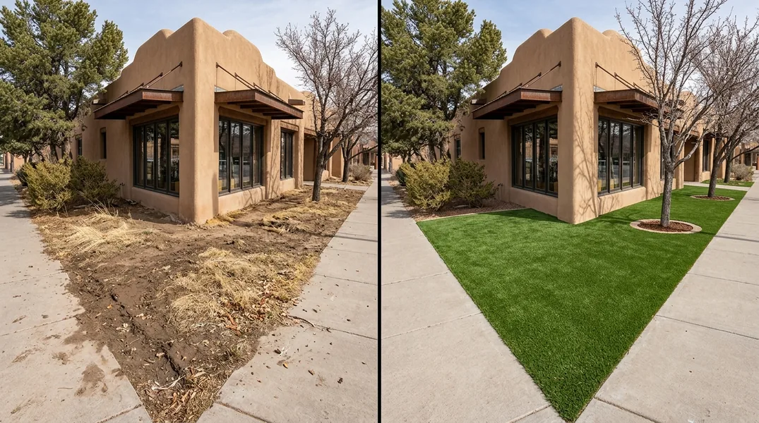 Result artificial grass installation in Santa Fe - Santa Fe Artificial Grass Installation
