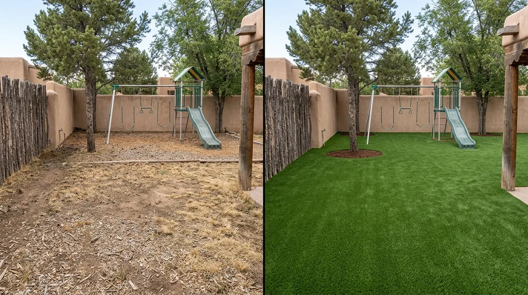 Result artificial grass installation in Santa Fe - Santa Fe Artificial Grass Installation