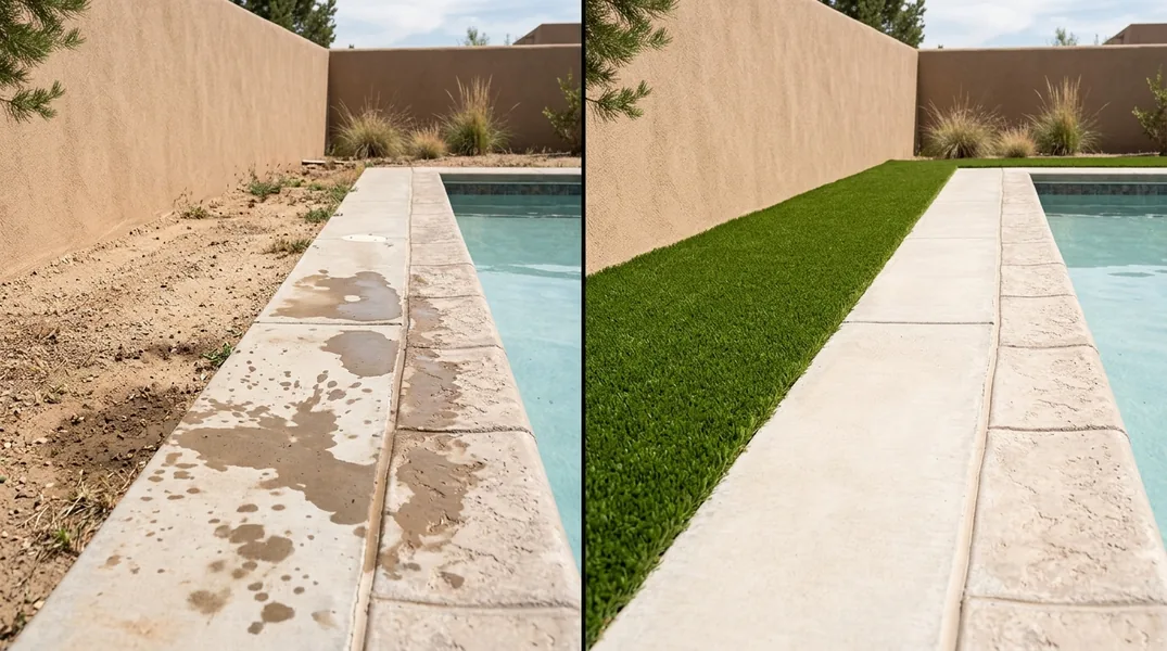 Result artificial grass installation in Santa Fe - Santa Fe Artificial Grass Installation