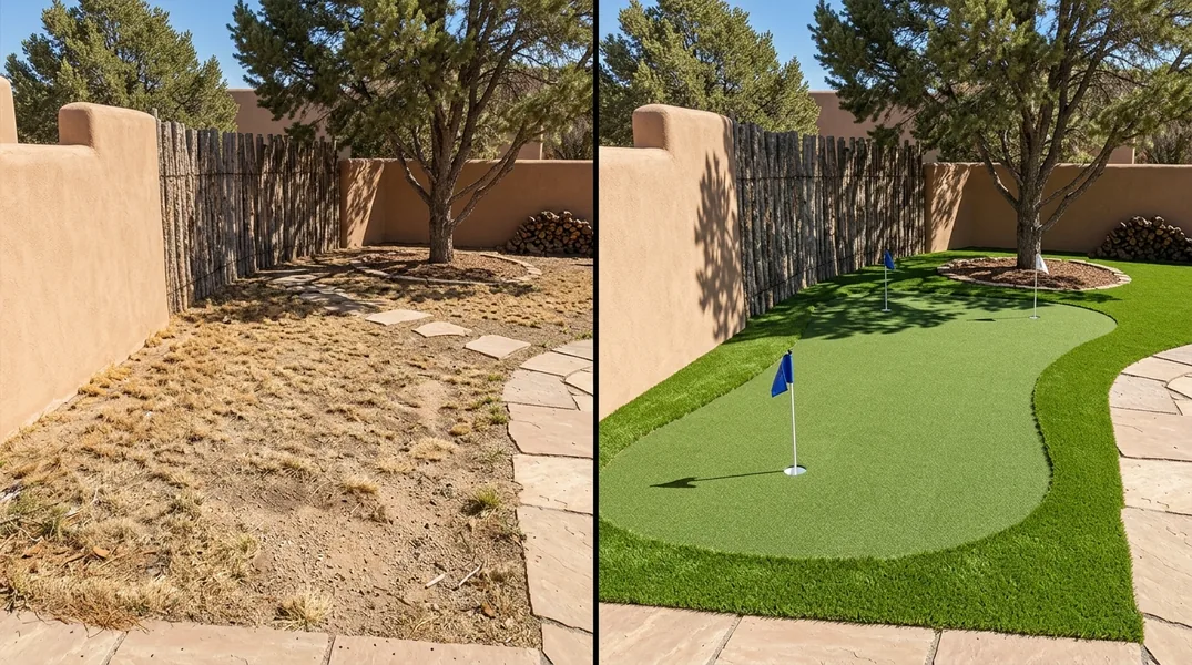 Result artificial grass installation in Santa Fe - Santa Fe Artificial Grass Installation