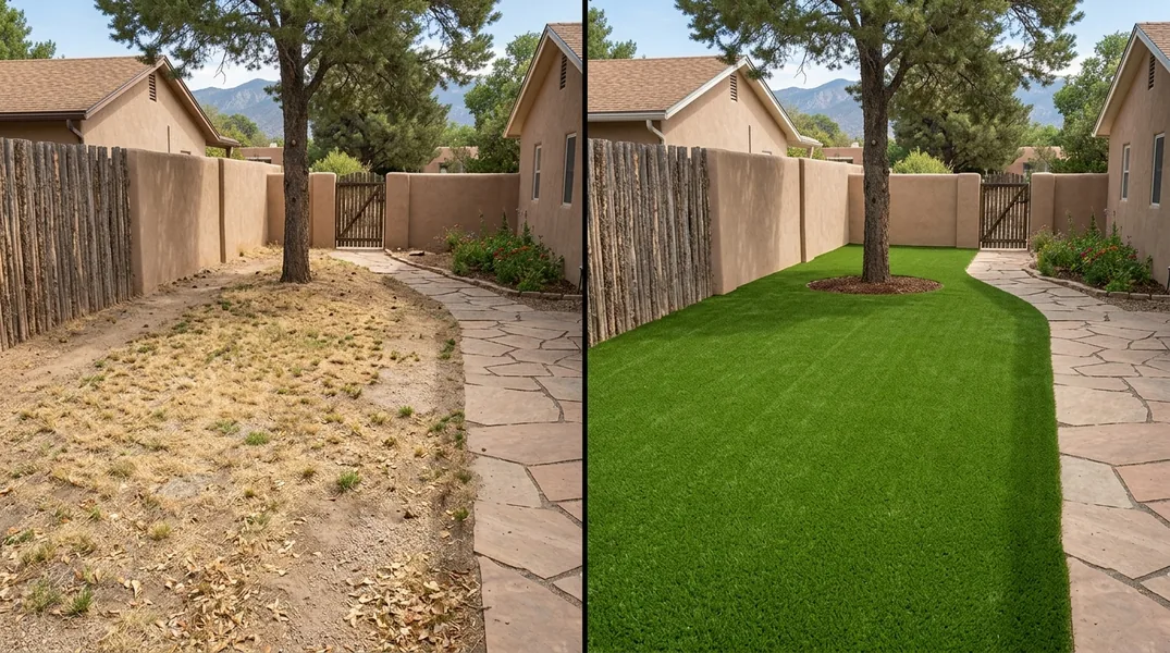Result artificial grass installation in Santa Fe - Santa Fe Artificial Grass Installation